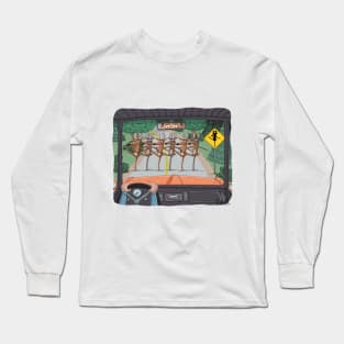 Kick-line Deer Crossing Long Sleeve T-Shirt